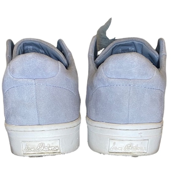 Sam Edelman Powder Blue Suede Pom Pom Sneakers Size 8.5 - Picture 7 of 11